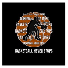 Basketball Never Stops Large Satin Scarf (square) by Valentinaart