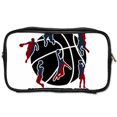 Basketball Never Stops Toiletries Bags by Valentinaart