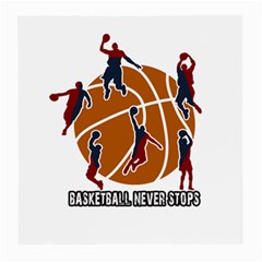 Basketball Never Stops Medium Glasses Cloth (2-side) by Valentinaart