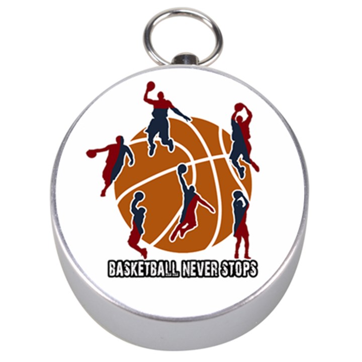 Basketball never stops Silver Compasses