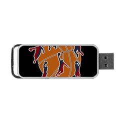 Basketball Never Stops Portable Usb Flash (one Side) by Valentinaart