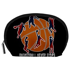 Basketball Never Stops Accessory Pouches (large)  by Valentinaart