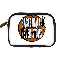 Basketball Never Stops Digital Camera Cases by Valentinaart