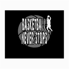 Basketball Never Stops Small Glasses Cloth (2-side) by Valentinaart