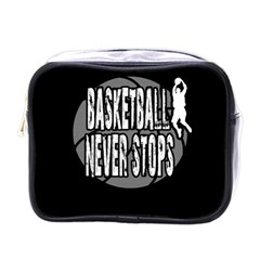 Basketball Never Stops Mini Toiletries Bags