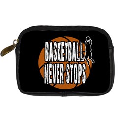 Basketball Never Stops Digital Camera Cases by Valentinaart