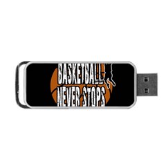 Basketball Never Stops Portable Usb Flash (one Side) by Valentinaart