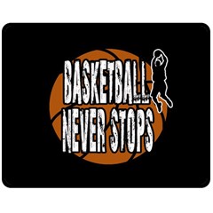 Basketball Never Stops Double Sided Fleece Blanket (medium)  by Valentinaart