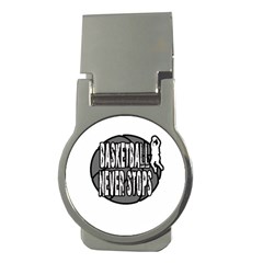 Basketball Never Stops Money Clips (round)  by Valentinaart