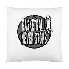 Basketball Never Stops Standard Cushion Case (two Sides) by Valentinaart