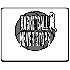 Basketball Never Stops Double Sided Fleece Blanket (medium)  by Valentinaart