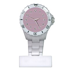 Decorative Lines Pattern Plastic Nurses Watch