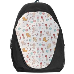 Kittens And Birds And Floral  Patterns Backpack Bag by TastefulDesigns