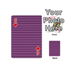 Decorative lines pattern Playing Cards 54 (Mini)  Front - Heart6