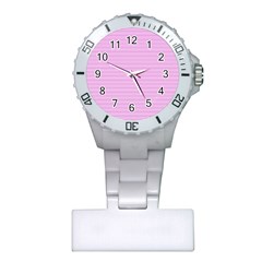 Decorative Lines Pattern Plastic Nurses Watch