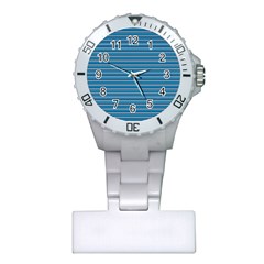 Decorative Lines Pattern Plastic Nurses Watch