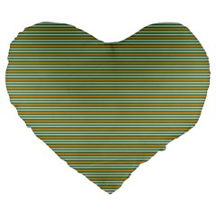 Decorative Line Pattern Large 19  Premium Flano Heart Shape Cushions