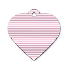 Decorative Line Pattern Dog Tag Heart (one Side) by Valentinaart