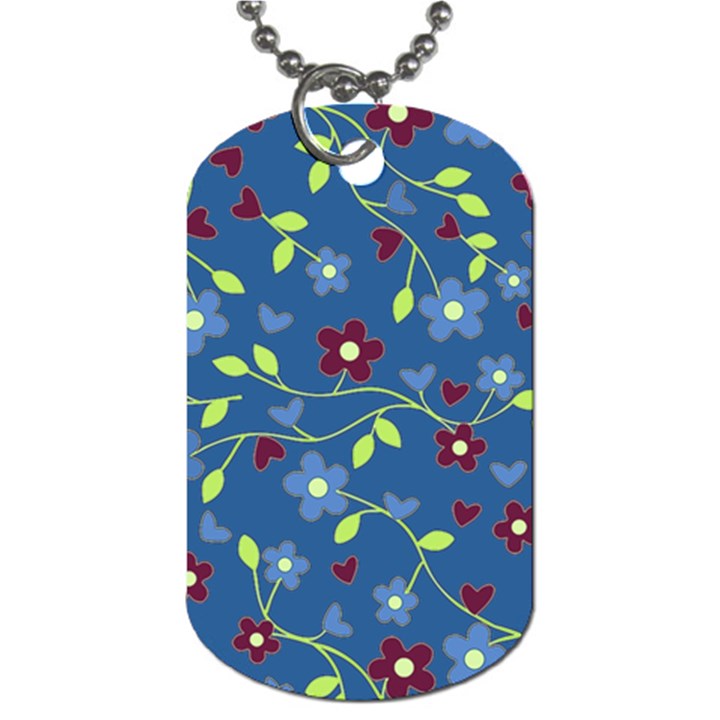 Floral pattern Dog Tag (Two Sides)