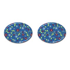 Floral Pattern Cufflinks (oval)