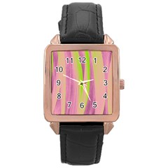 Artistic Pattern Rose Gold Leather Watch  by Valentinaart