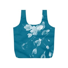 Autumn Crocus Blue Full Print Recycle Bags (s)  by DeneWestUK