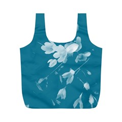 Autumn Crocus Blue Full Print Recycle Bags (m)  by DeneWestUK