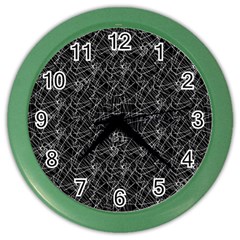 Linear Abstract Black And White Color Wall Clocks by dflcprints