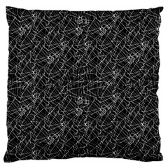 Linear Abstract Black And White Standard Flano Cushion Case (two Sides) by dflcprints