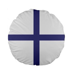 Greek Cross  Standard 15  Premium Flano Round Cushions by abbeyz71