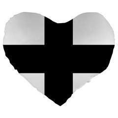 Greek Cross Large 19  Premium Flano Heart Shape Cushions by abbeyz71