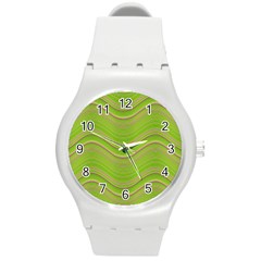 Pattern Round Plastic Sport Watch (m) by Valentinaart