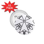  Huguenot Cross 1.75  Buttons (10 pack) Front