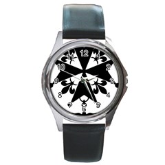 Huguenot Cross Round Metal Watch by abbeyz71