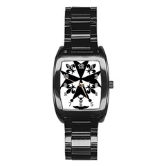 Huguenot Cross Stainless Steel Barrel Watch by abbeyz71