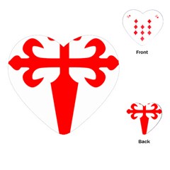 Cross Of Saint James Playing Cards (heart)  by abbeyz71