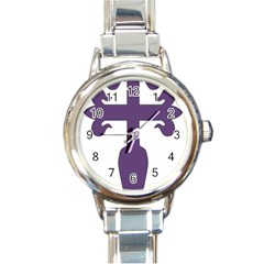 Cross Of Saint James Round Italian Charm Watch by abbeyz71