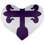 Cross of Saint James Large 19  Premium Flano Heart Shape Cushions Back