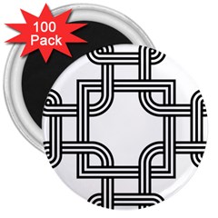 Macedonian Cross 3  Magnets (100 Pack)