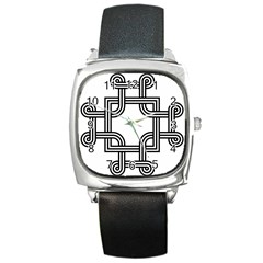 Macedonian Cross Square Metal Watch