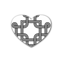 Macedonian Cross Rubber Coaster (heart)  by abbeyz71