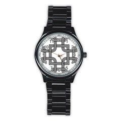 Macedonian Cross Stainless Steel Round Watch by abbeyz71