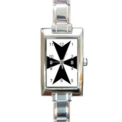Maltese Cross Rectangle Italian Charm Watch by abbeyz71