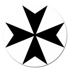 Maltese Cross Magnet 5  (round) by abbeyz71