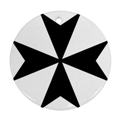 Maltese Cross Round Ornament (two Sides) by abbeyz71
