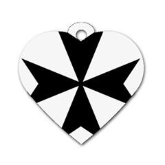 Maltese Cross Dog Tag Heart (one Side) by abbeyz71