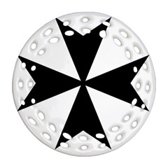 Maltese Cross Round Filigree Ornament (two Sides) by abbeyz71