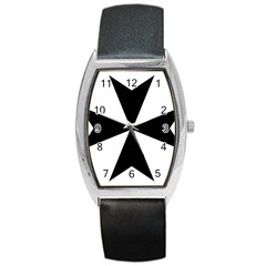 Maltese Cross Barrel Style Metal Watch