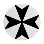 Maltese Cross Round Ornament (Two Sides) Back