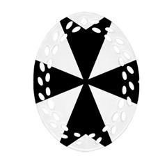 Maltese Cross Oval Filigree Ornament (two Sides) by abbeyz71